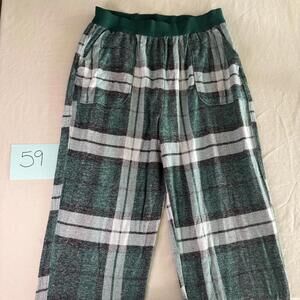 Victoria's Secret PINK Green Plaid Sleepwear Pants Small